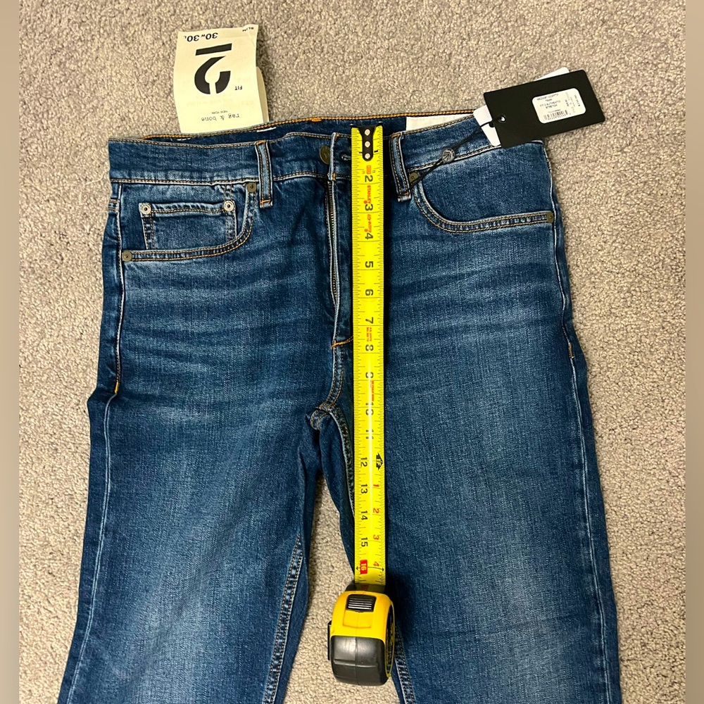 Rag & Bone Men’s Fit 2 Slim Authentic Stretch 30x30 Medium Blue Tripp - Picture 12 of 13